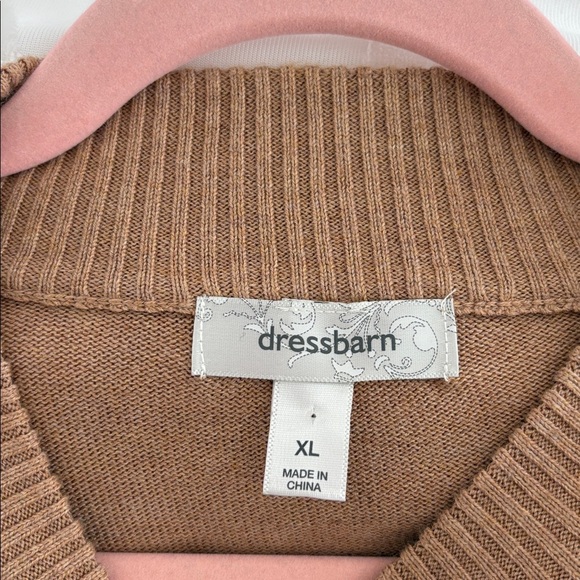 Woman’s Dress Barn Tan/Brown Crew Neck Long Sleeve Sweater. 20% Viscose. Size XL - Picture 7 of 12